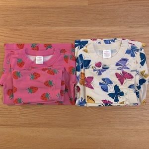 Hanna Andersson Set of 2 Long John Cotton Pajama Set Girls Size 8 (130 cm)